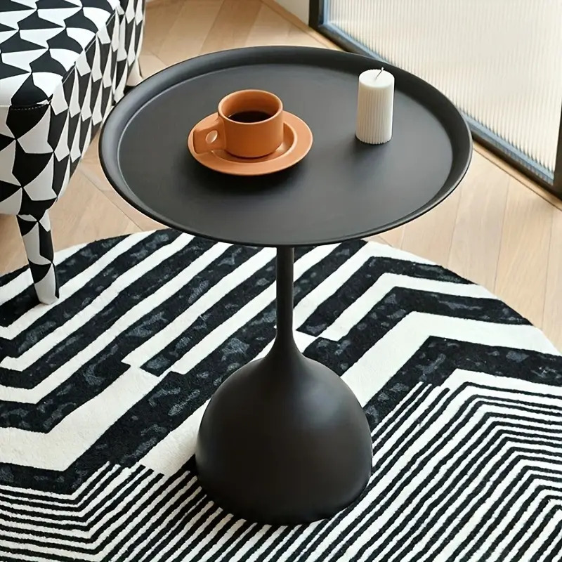 Minimalist Style Black Side Table - 4